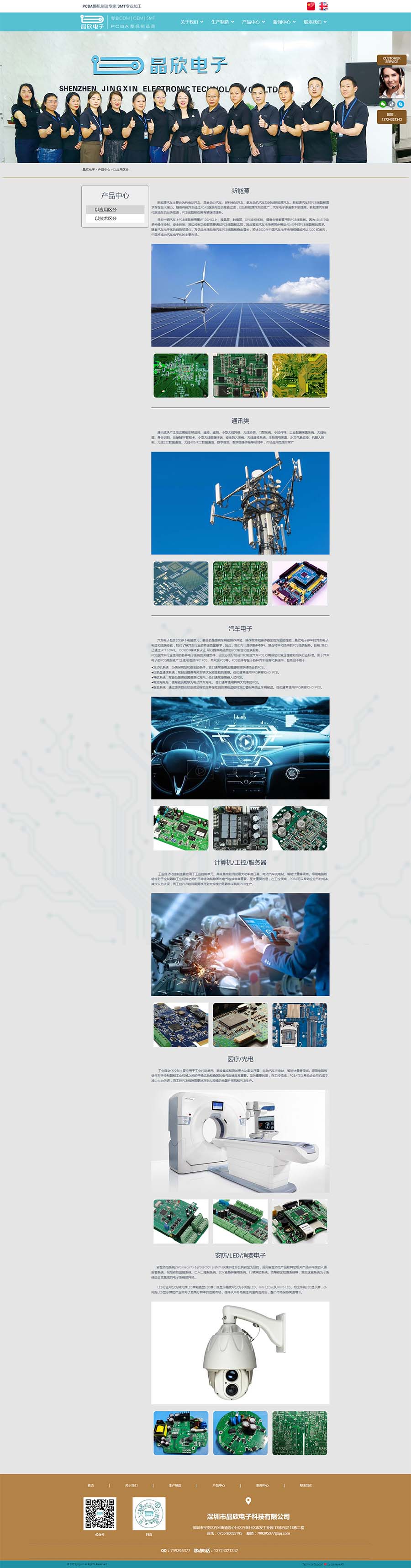 深圳市晶欣電子科技有限公司產品中心-以應用區分